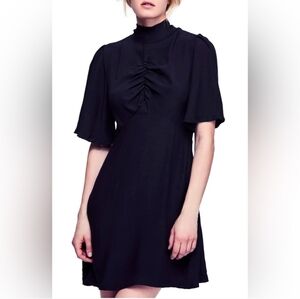 Free People Be My Baby Ruched Mock Neck Dress NEW 4